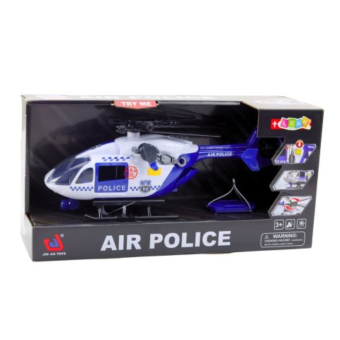 Helikopter Policyjny Hak Nosze Światła Dźwięki 1:12 LEAN Toys