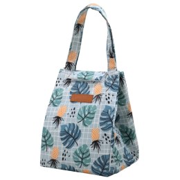 Torba Termiczna Izolacyjna Śniadaniowa Lunch Bag Liście Ananasy 25cm LEAN