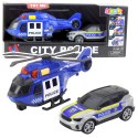 Zestaw Policyjny Helikopter Samochód Ruchome Elementy Światła Dźwięki LEAN Toys