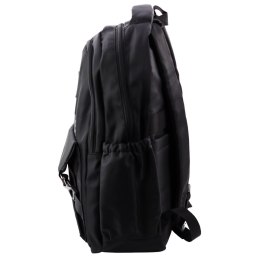 Plecak Miejski Szkolny 6 Kieszeni Back Up Czarny 23L 46cm LEAN