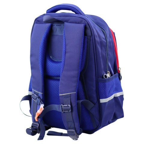 Plecak Szkolny Dziecięcy Pas Piersiowy Granatowo Czerwony Kosmos 20L 38cm LEAN