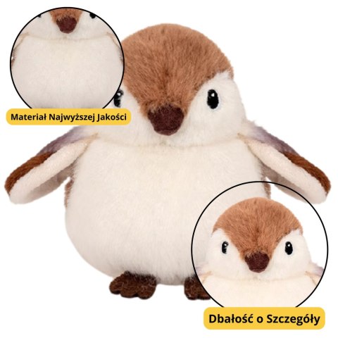 Pluszowa Maskotka Przytulanka Ptak Wróbel Brązowy 12cm LEAN Toys