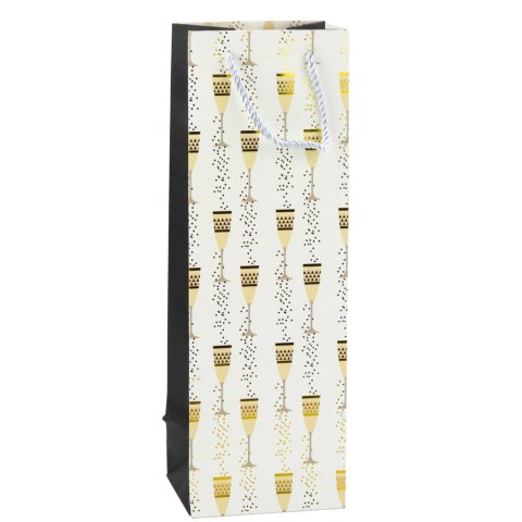 Torba Prezentowa Na Butelkę Motyw Kieliszków 36 x 12 x 10 cm LEAN