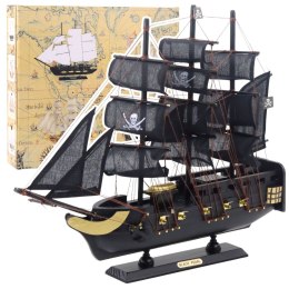 Model Kolekcjonerski Dekoracyjny Statek Żaglowiec Czarna Perła 40x35cm LEAN Toys