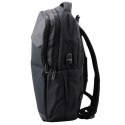 Plecak Miejski Biznesowy USB Kieszeń na Laptopa Czarny 16L 45cm LEAN