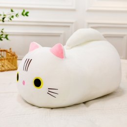 Pluszowa Maskotka Przytulanka Kot Z Długim Ogonem Biały 40cm LEAN Toys