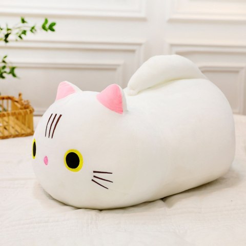 Pluszowa Maskotka Przytulanka Kot Z Długim Ogonem Biały 40cm LEAN Toys