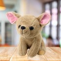 Pluszowa Maskotka Przytulanka Mały Piesek Chihuahua Beżowy 22cm LEAN Toys