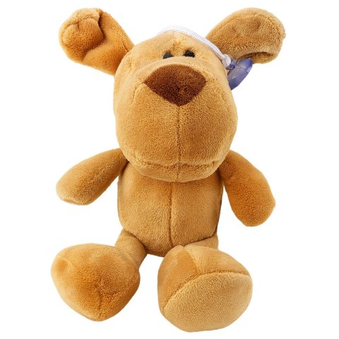 Pluszowa Maskotka Przytulanka Pies Z Przyssawką Brązowy 23 x 12 cm LEAN TOYS