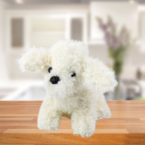 Pluszowa Maskotka Przytulanka Piesek Pudel Miniaturowy Biały 20cm LEAN Toys