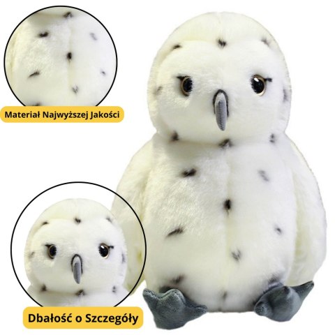 Pluszowa Sowa Ptak Pluszak Maskotka Przytulanka Biała 23cm LEAN Toys