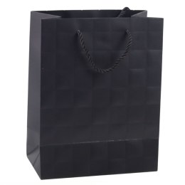 Torba Prezentowa Elegancka Tłoczone Kwadraty 23 x 18 x 10,5 cm LEAN