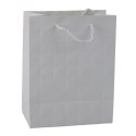 Torba Prezentowa Elegancka Tłoczone Kwadraty 23 x 18 x 10,5 cm LEAN