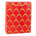 Torba Prezentowa Elegancka Złote Zdobienia 32 x 26 x 12 cm LEAN