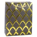 Torba Prezentowa Elegancka Złote Zdobienia 32 x 26 x 12 cm LEAN