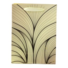 Torba Prezentowa Falisty Złoty Wzór Mix Kolor 23 x 18 x 10 cm LEAN