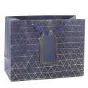 Torba Prezentowa Geometryczna Złote Linie 23 x 18 x 10 cm LEAN