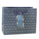 Torba Prezentowa Geometryczna Złote Linie 23 x 18 x 10 cm LEAN
