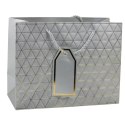 Torba Prezentowa Geometryczna Złote Linie 23 x 18 x 10 cm LEAN