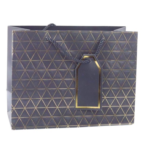 Torba Prezentowa Geometryczna Złote Linie 23 x 18 x 10 cm LEAN