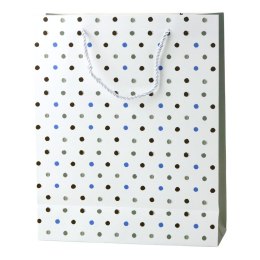 Torba Prezentowa Klasyczna W Kropki Zawieszka Just For You 32 x 26 x 10 cm LEAN