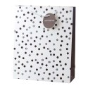 Torba Prezentowa Klasyczna W Kropki Zawieszka Just For You 32 x 26 x 10 cm LEAN
