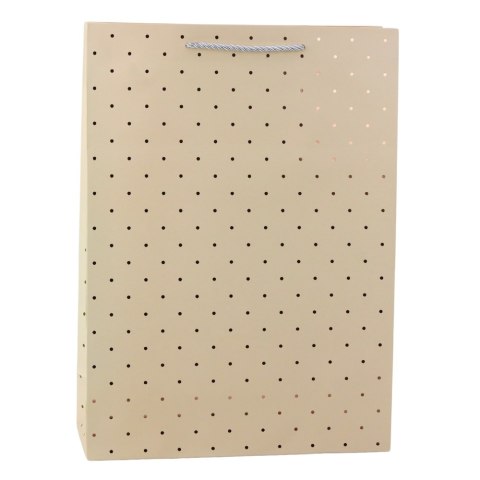 Torba Prezentowa Klasyczna W Złote Kropki 41 x 30 x 12 cm LEAN