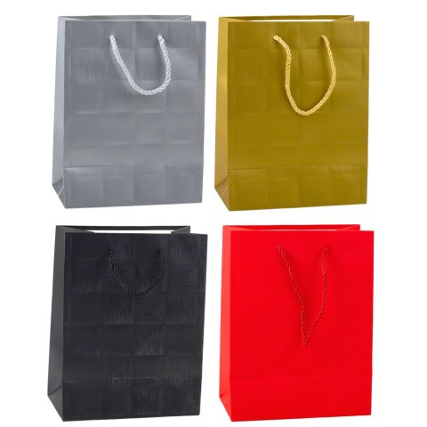 Torba Prezentowa Kwadraty Strukturalne Elegancka 23 x 18 x 10 cm LEAN