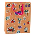 Torba Prezentowa Naklejki Kolorowe Znaczki 32 x 26 x 12 cm LEAN
