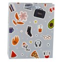 Torba Prezentowa Naklejki Kolorowe Znaczki 32 x 26 x 12 cm LEAN