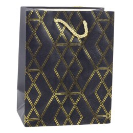 Torba Prezentowa Papierowa Elegancka Złote Wzory 23 x 18 x 10,5 cm LEAN