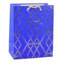 Torba Prezentowa Papierowa Elegancka Złote Wzory 23 x 18 x 10,5 cm LEAN