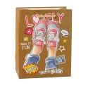 Torba Prezentowa Papierowa Kolorowe Motywy 23 x 18 x 10,5 cm LEAN