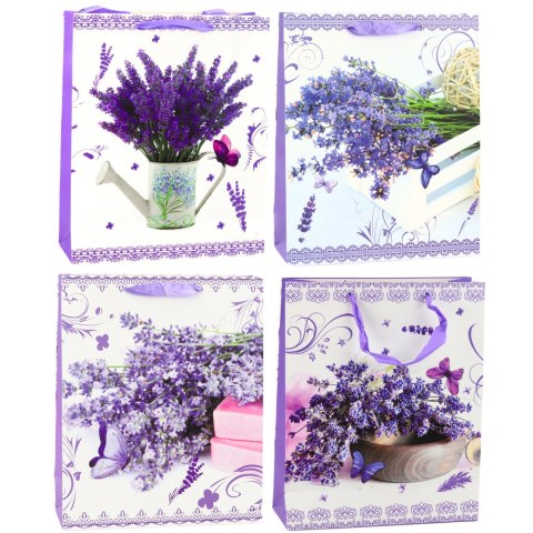Torba Prezentowa Papierowa Lawenda 32 x 26 x 12 cm LEAN