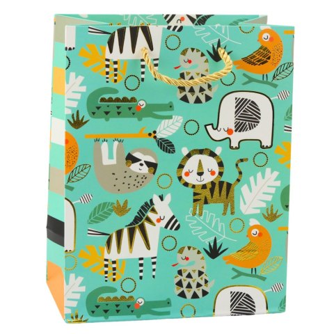 Torba Prezentowa Papierowa Zwierzęta Safari 23 x 18 x 10,5 cm LEAN