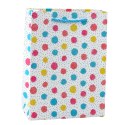 Torba Prezentowa Serca Gwiazdki Kropki Paski Kolorowe 23 x 18 x 10,5 cm LEAN