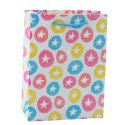 Torba Prezentowa Serca Gwiazdki Kropki Paski Kolorowe 23 x 18 x 10,5 cm LEAN