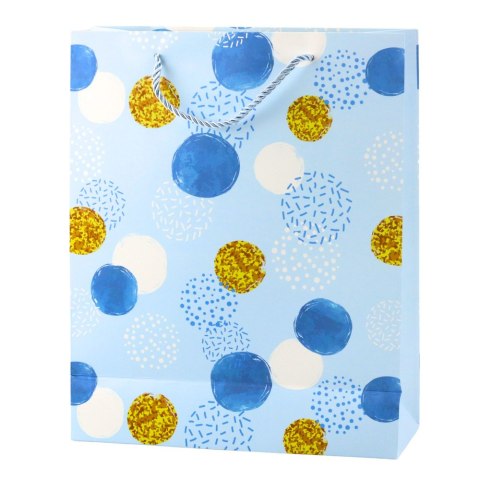 Torba Prezentowa Wzór Złote Kropki Pastelowa 32 × 26 × 10 cm LEAN