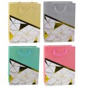 Torba Prezentowa Wzory Geometryczne Marmur 23 x 18 x 10,5 cm LEAN