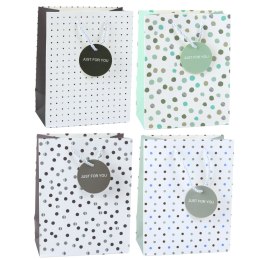 Torba Prezentowa Z Kropkami Napis Just For You 23 x 18 x 10,5 cm LEAN