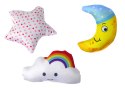 Karuzela Do Łóżeczka Na Baterie Klips Uniwersalny Pluszowe Zawieszki Różowa LEAN Toys