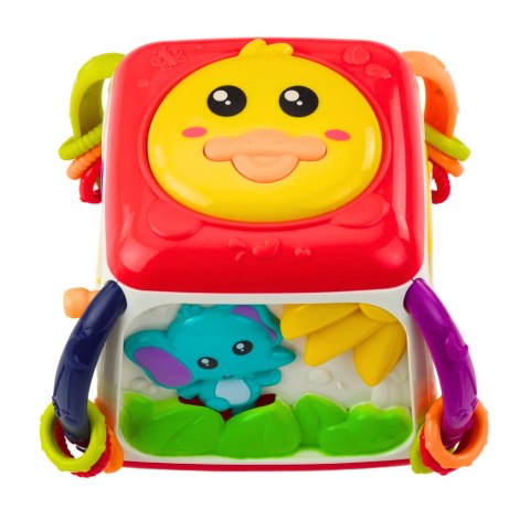 Kostka Interaktywna Edukacyjna Dla Malucha Kaczuszka Kolorowa LEAN Toys