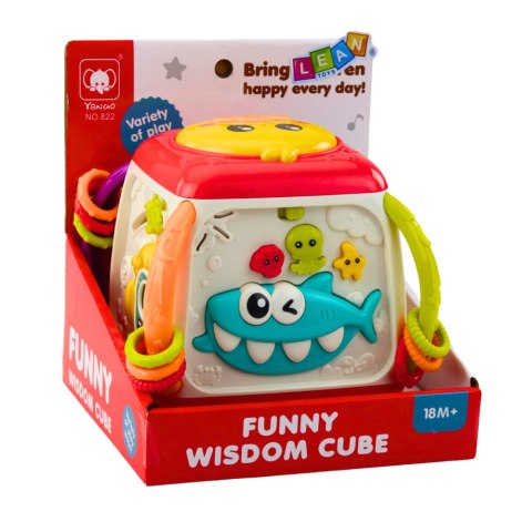 Kostka Interaktywna Edukacyjna Dla Malucha Kaczuszka Kolorowa LEAN Toys