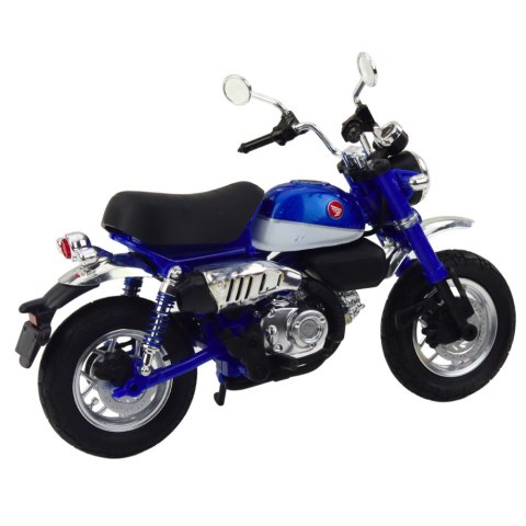 Motocykl Retro Klasyczny Metalowy Światła Niebieski 1:12 LEAN Toys