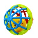 Piłka z Grzechotką Sensoryczna Gumowa Elastyczna Kolorowa LEAN Toys