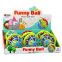 Piłka z Grzechotką Sensoryczna Gumowa Elastyczna Kolorowa LEAN Toys