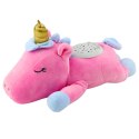 Pluszowy Jednorożec Usypiająca Przytulanka Projektor Dźwięk Szum Różowy LEAN Toys