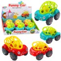 Samochodzik Autko Grzechota Dla Niemowląt Czerwony Zielony LEAN TOYS
