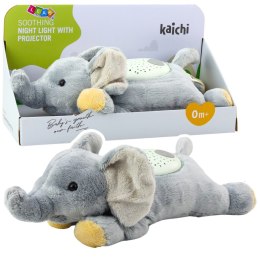 Słonik Pluszowy Usypiająca Przytulanka Projektor Dźwięki Szum LEAN Toys