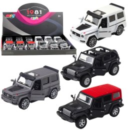 Autko Terenowe SUV Metalowe Napęd Pull-Back Otwierane Drzwi Mix LEAN Toys